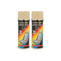 Pachet 2x Vopsea pentru piele MOTIP Leather Paint, bej, 200ml
