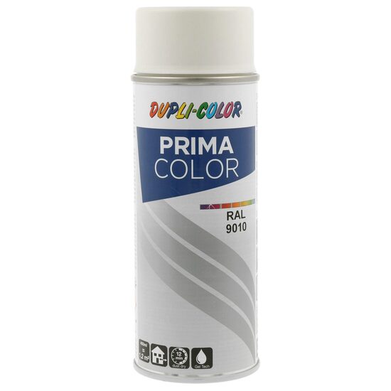 Vopsea spray acrilică DUPLI-COLOR PRIMA COLOR RAL9010 alb mat, 400ml