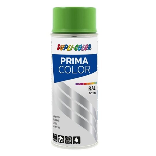 Vopsea spray acrilică DUPLI-COLOR PRIMA COLOR RAL 6018 galben-verzui, 400ml