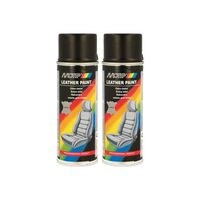 Pachet 2x Vopsea pentru piele MOTIP Leather Paint, negru, 200ml