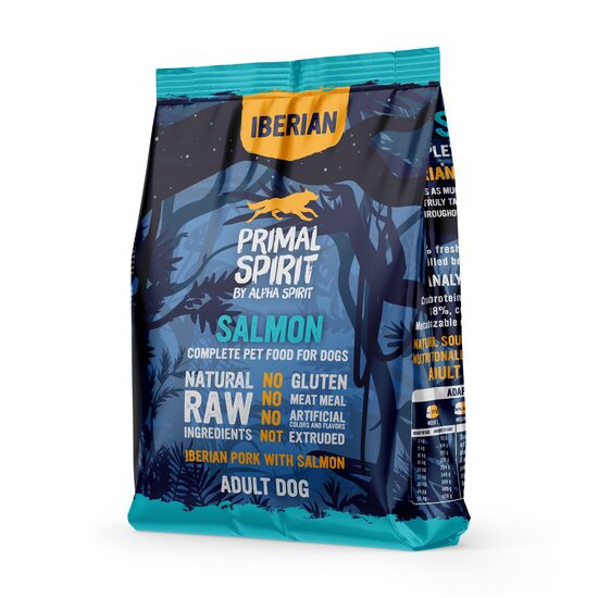 Hrană uscată Premium pentru câine Primal Spirit, cu somon si porc iberic, 12 kg 