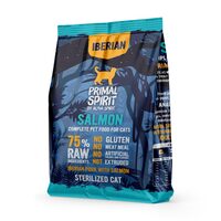 Hrană uscată Premium pentru pisică sterilizată Primal Spirit, cu somon si porc iberic, 1 kg 