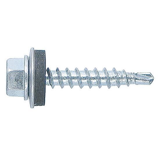 Șurub autoforant STARKFIX, cu cap hexagonal și șaibă EPDM, 4,8x35, RAL7016, 250buc