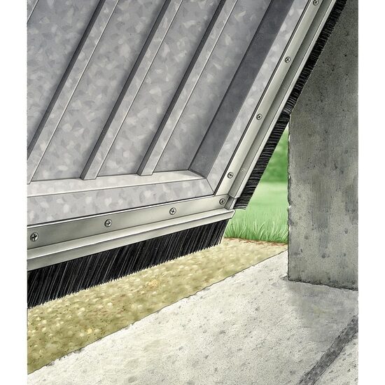 Profil aluminiu cu perie pentru garaj ELLEN IBS 50, 2,5m
