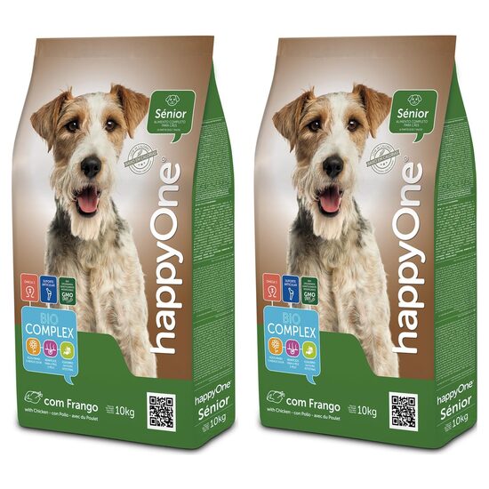 PACHET 2 x Hrană uscată pentru câine senior HappyOne, 4 kg