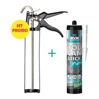 Set promo You Can Stick adeziv MS polimer pentru piatră 440g + pistol