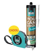 Adeziv PREMIUM pentru lemn BISON You Can Stick, 435g + Ruletă CADOU
