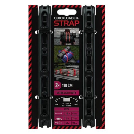 Coardă din cauciuc QUICKLOADER, greutate asigurată 15kg, 110cm, 2 buc