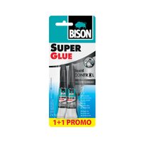 Adeziv cianoacrilat BISON Super Glue Control, 2x3g
