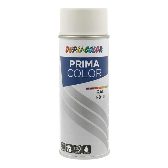 Vopsea spray acrilică DUPLI-COLOR PRIMA COLOR RAL9010 alb mat, 600ml