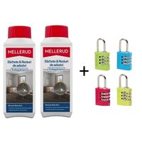 Pachet 2x Soluție pentru îndepărtarea reziduurilor de adeziv MELLERUD, 250ml + Lacat Bagaje