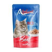 Hrană umedă pentru pisică Alphapet, cu carne de vită, 85 g