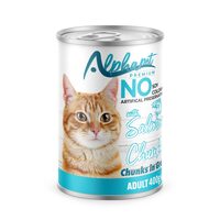 Hrană umedă Premium pentru pisică Alphapet, cu somon, 400 g