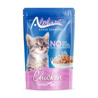 Hrană umedă pentru pui de pisică Alphapet, cu carne de pui, 85 g