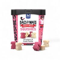 Jeleuri pentru câine Montego Bags OWags, cu aromă de căpșuni și smântână, 500 g