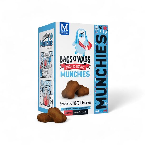 Snack pentru câine Montego Bags OWags, cu aromă de BBQ , 350 g