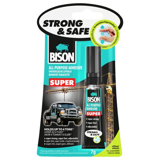 Adeziv cianoacrilat BISON Strong and safe, 7g