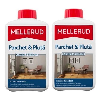 Pachet 2 x Soluție pentru curățarea parchetului MELLERUD, 1L
