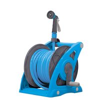 Set tambur pentru furtun cu duză și conector, portabil, AquaCraft 