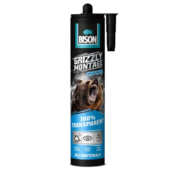 Adeziv pe bază de MS polimer BISON Grizzly Montage Extreme, transparent, 435g